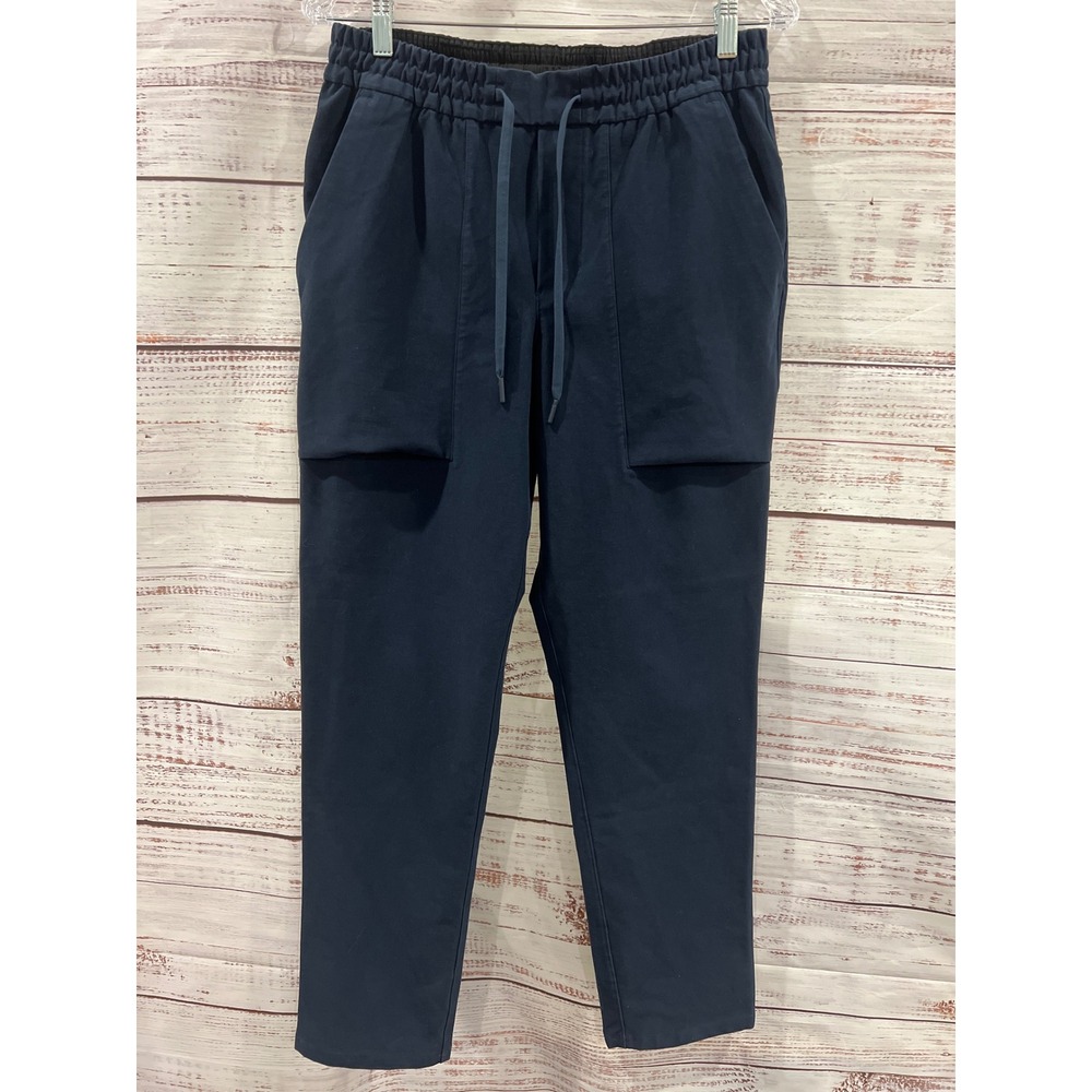 Lululemon Lab Jogger Pants Navy Blue Elastic Waist Utility Pockets Mens Medium